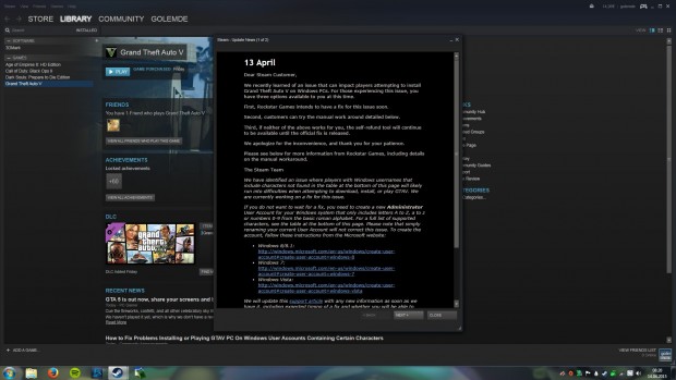Die Entschuldigung an Käufer von GTA V auf Steam